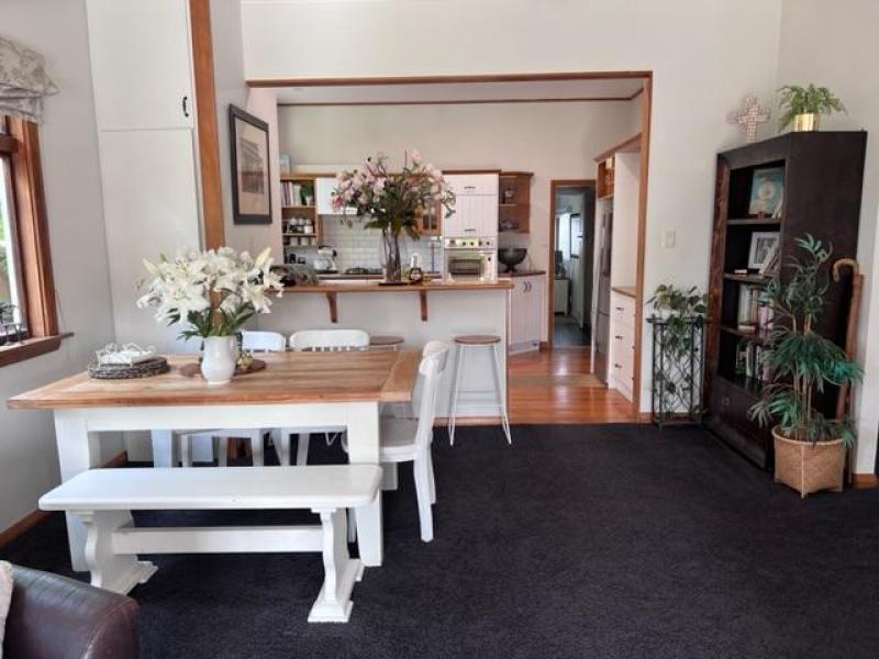 Looking down to the kitchen 